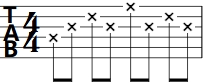 4/4吉他D分解节奏型