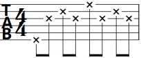 4/4吉他E分解节奏型