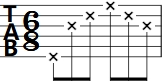 6/8吉他E分解节奏型